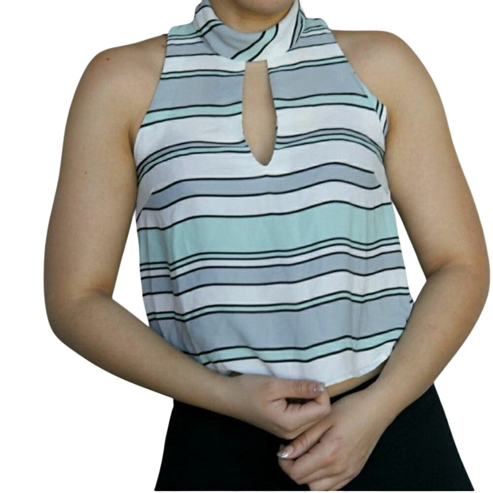 Women's  Sleeveless Stripe Top XS
